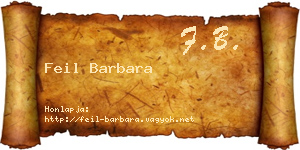 Feil Barbara névjegykártya