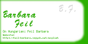 barbara feil business card